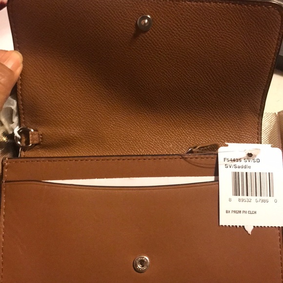 Coach brown wristlet. NWT - Picture 4 of 6